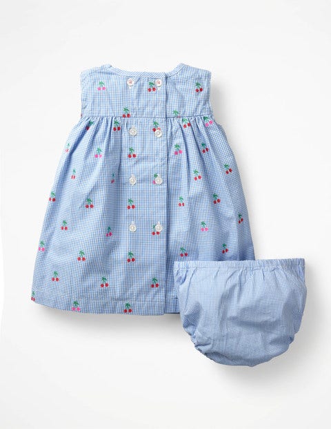 Detailed Woven Dress - Cherry Clip Dot Detailed Woven Dress - Cherry Clip Dot
