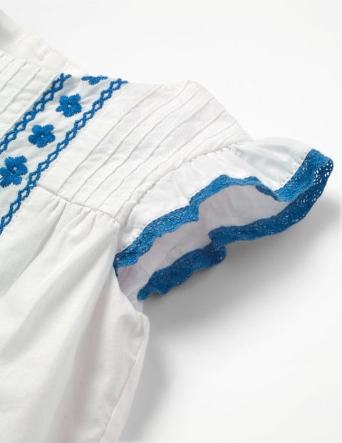 Sunny Days Woven Play Set - White Floral Embroidery Sunny Days Woven Play Set - White Floral Embroidery
