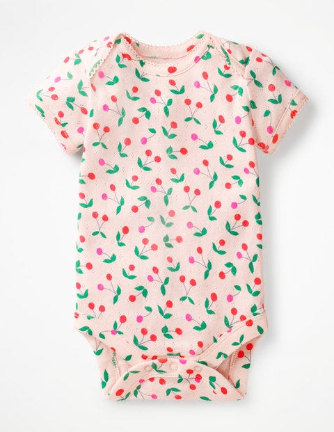 Sweet Pointelle Body - Parisian Pink Cherries Sweet Pointelle Body - Parisian Pink Cherries