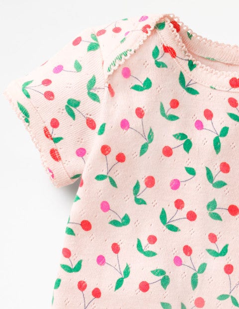 Sweet Pointelle Body - Parisian Pink Cherries Sweet Pointelle Body - Parisian Pink Cherries