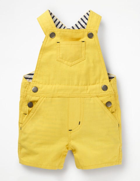 Short Woven Dungarees - Sweetcorn Yellow Short Woven Dungarees - Sweetcorn Yellow