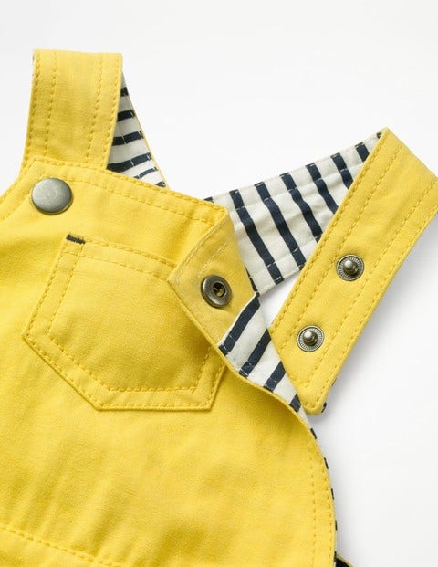 Short Woven Dungarees - Sweetcorn Yellow Short Woven Dungarees - Sweetcorn Yellow