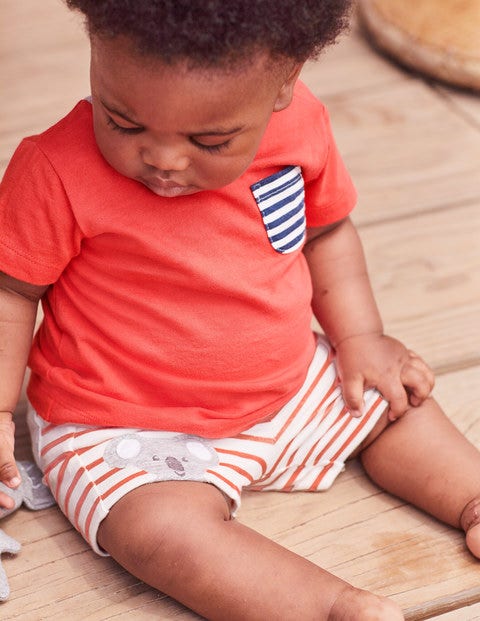 Fun Jersey Shorts - White/Beam Red Koala Fun Jersey Shorts - White/Beam Red Koala