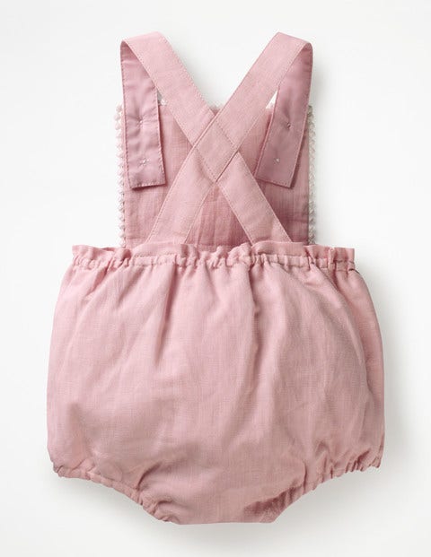 Floral Embroidered Romper - Chalk Pink Embroidery Floral Embroidered Romper - Chalk Pink Embroidery