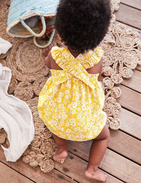Frilly Bubble Romper - Mimosa Forget-Me-Not Frilly Bubble Romper - Mimosa Forget-Me-Not