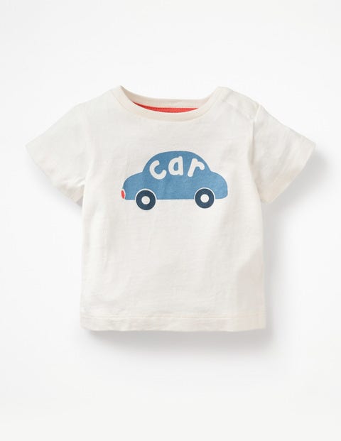 Printed Graphic T-Shirt - White Car Printed Graphic T-Shirt - White Car