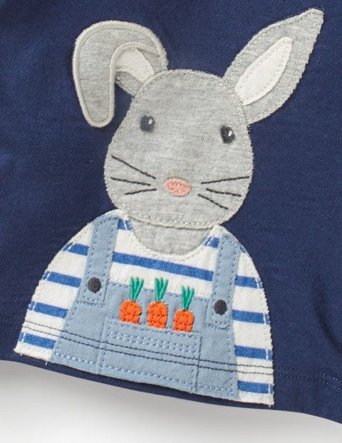 On-The-Farm T-Shirt - College Blue Bunny On-The-Farm T-Shirt - College Blue Bunny