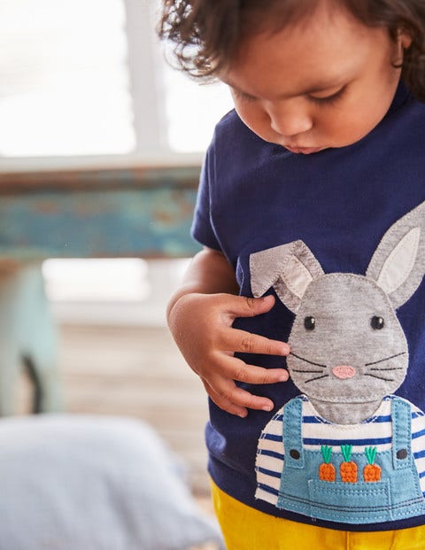 On-The-Farm T-Shirt - College Blue Bunny On-The-Farm T-Shirt - College Blue Bunny