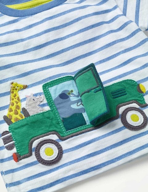 Vehicle Adventures T-Shirt - White/Elizabethan Blue Truck Vehicle Adventures T-Shirt - White/Elizabethan Blue Truck