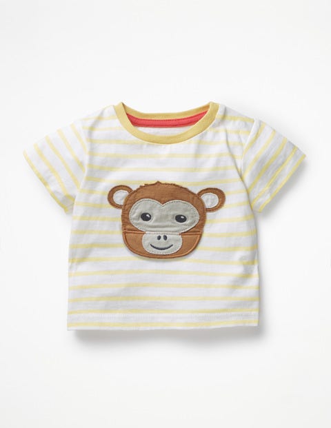 T-Shirt À Motif Aventures Et Véhicule - Singe blanc/jaune maïs T-Shirt À Motif Aventures Et Véhicule - Singe blanc/jaune maïs