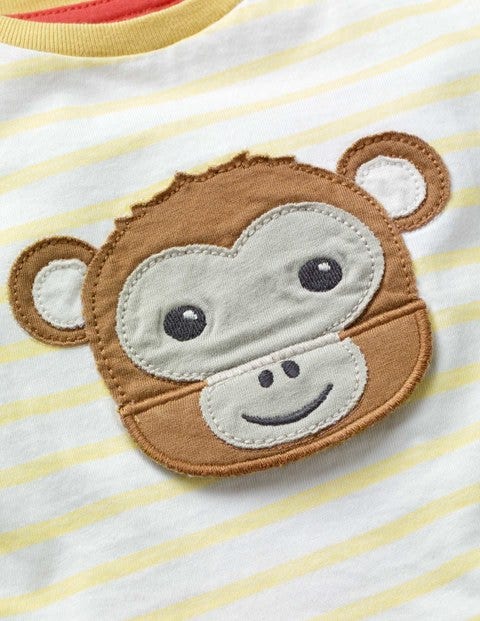 T-Shirt À Motif Aventures Et Véhicule - Singe blanc/jaune maïs T-Shirt À Motif Aventures Et Véhicule - Singe blanc/jaune maïs