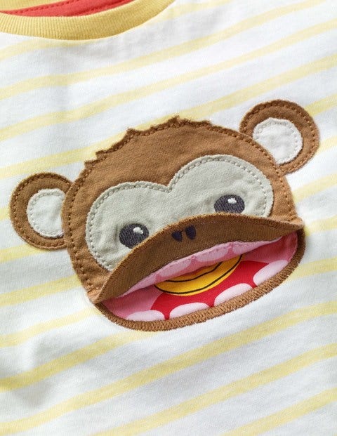 T-Shirt À Motif Aventures Et Véhicule - Singe blanc/jaune maïs T-Shirt À Motif Aventures Et Véhicule - Singe blanc/jaune maïs