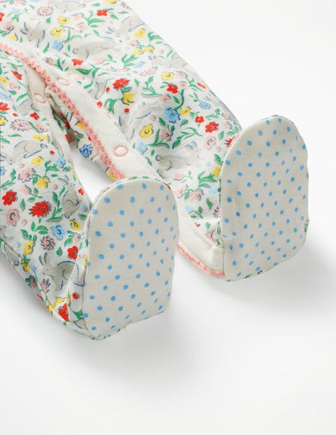 Pretty Printed Sleepsuit - Multi Wild Bunnies Pretty Printed Sleepsuit - Multi Wild Bunnies
