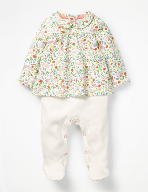 Two-In-One Sleepsuit - Multi Wild Bunnies Two-In-One Sleepsuit - Multi Wild Bunnies
