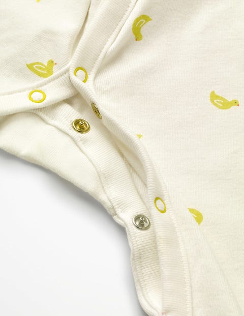Grenouillère Imprimée À Motif Canards - Poussins jaune Grenouillère Imprimée À Motif Canards - Poussins jaune