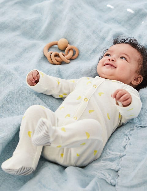 Printed Ducks Sleepsuit - Yellow Baby Ducks Printed Ducks Sleepsuit - Yellow Baby Ducks