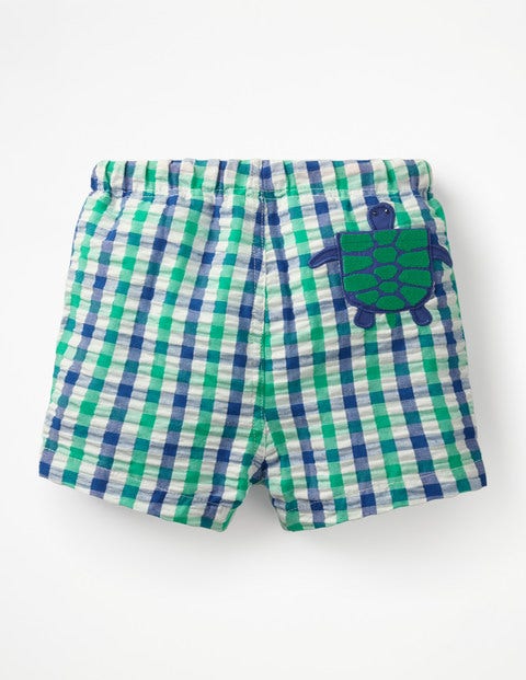 Witzige Badeshorts Mit Taschen - Astrogrün, Vichykaros, Schildkröte Witzige Badeshorts Mit Taschen - Astrogrün, Vichykaros, Schildkröte