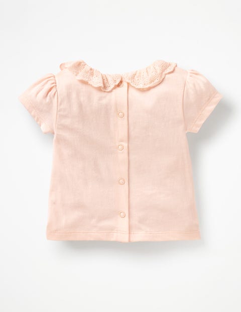 Broderie Collar T-Shirt - Parisian Pink Broderie Collar T-Shirt - Parisian Pink