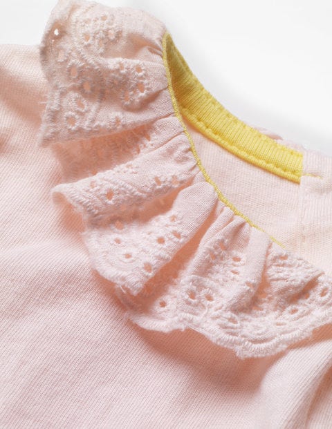Broderie Collar T-Shirt - Parisian Pink Broderie Collar T-Shirt - Parisian Pink