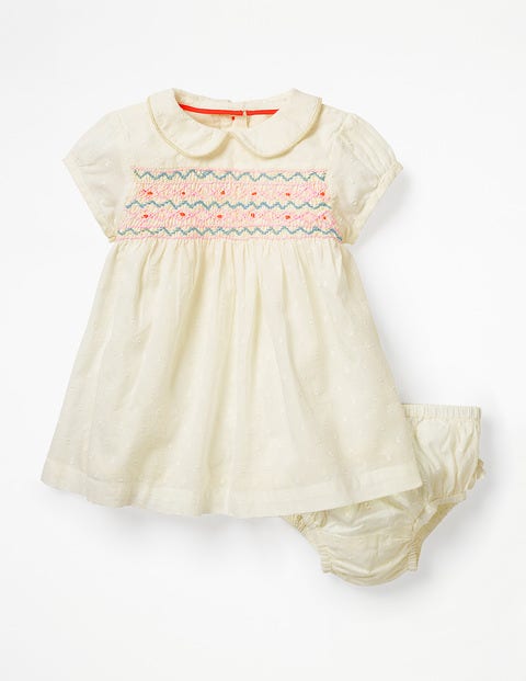 Nostalgic Smocked Dress - Ivory Nostalgic Smocked Dress - Ivory