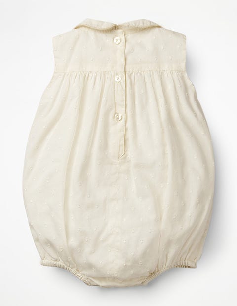 Nostalgic Smocked Romper - Ivory Nostalgic Smocked Romper - Ivory