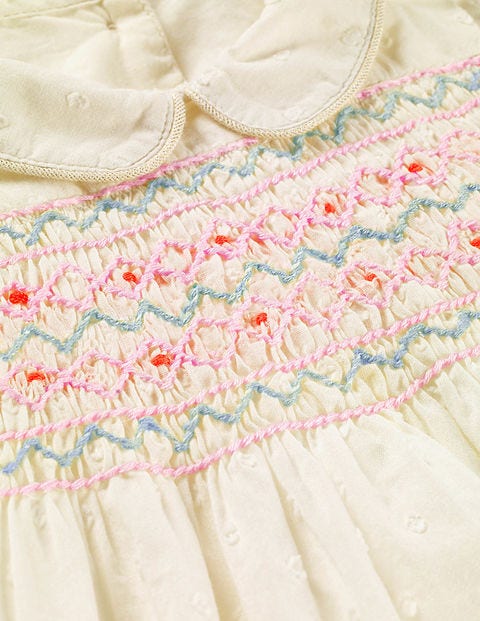 Nostalgic Smocked Romper - Ivory Nostalgic Smocked Romper - Ivory