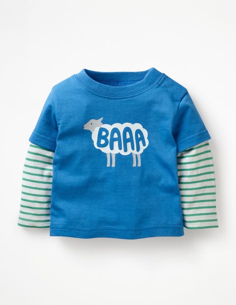 Layered Word T-Shirt - Elizabethan Blue Layered Word T-Shirt - Elizabethan Blue