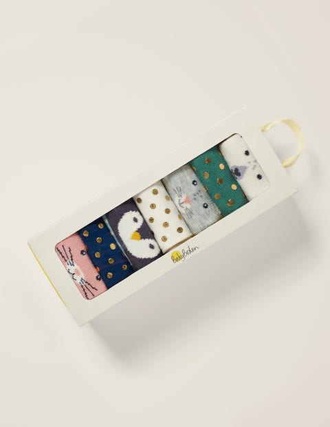 7 Pack Sock Box - Cosy Animals 7 Pack Sock Box - Cosy Animals
