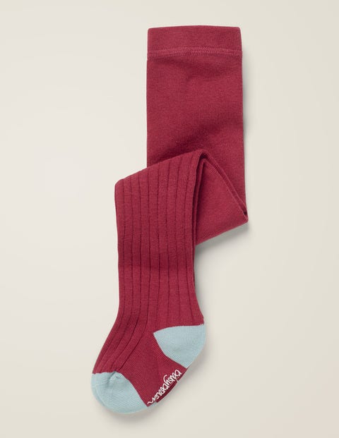 Ribbed Tights - Bramble Red Ribbed Tights - Bramble Red