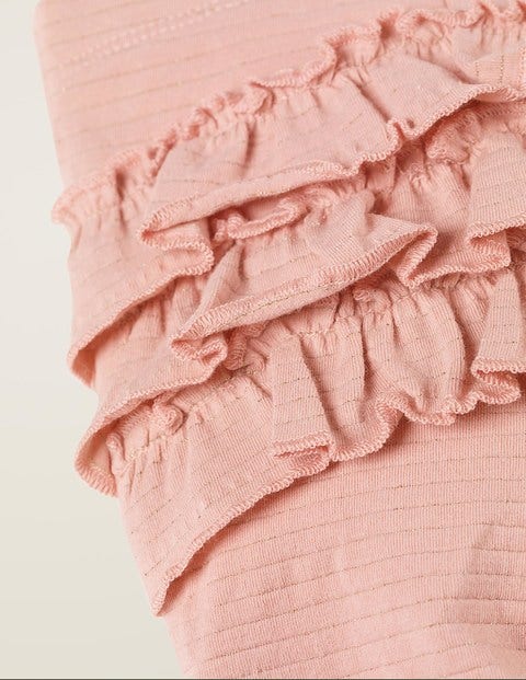 Sparkle Ruffle Leggings - Chalky Pink/Gold Lurex Sparkle Ruffle Leggings - Chalky Pink/Gold Lurex