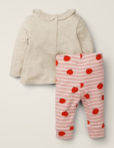 Ensemble À Appliqué Animal - Animaux hivernaux rose poudré Ensemble À Appliqué Animal - Animaux hivernaux rose poudré