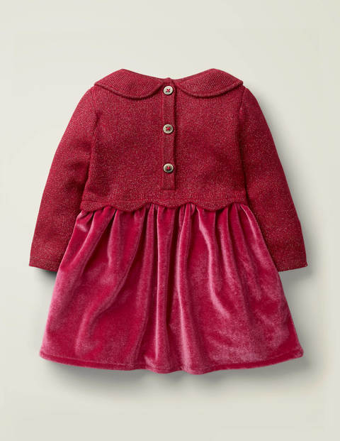 Knitted Sparkle Dress - Rose Apple Red Knitted Sparkle Dress - Rose Apple Red