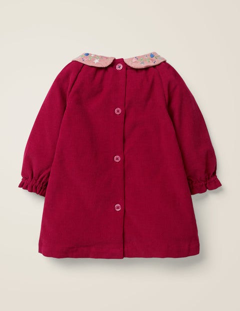 Robe À Col Brodé - Souris rouge mûrier sauvage Robe À Col Brodé - Souris rouge mûrier sauvage