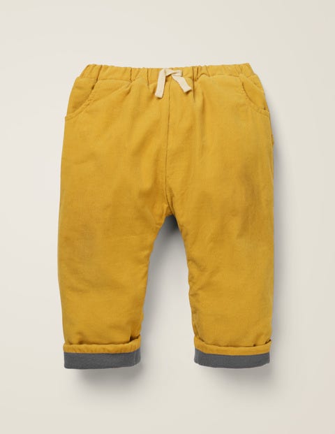 Fleece Lined Cord Trouser - Mellow Yellow Fleece Lined Cord Trouser - Mellow Yellow