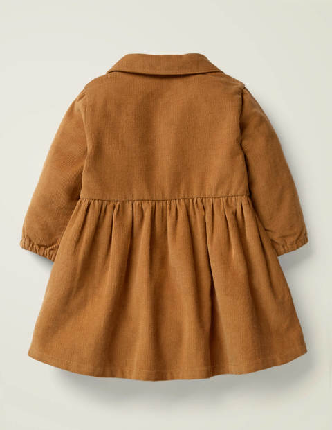 Cord-Hemdblusenkleid - Karamellbonbonbraun Cord-Hemdblusenkleid - Karamellbonbonbraun