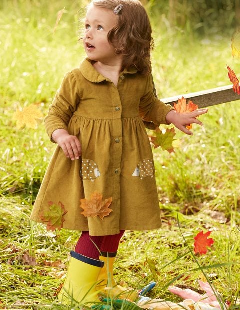 Cord-Hemdblusenkleid - Karamellbonbonbraun Cord-Hemdblusenkleid - Karamellbonbonbraun