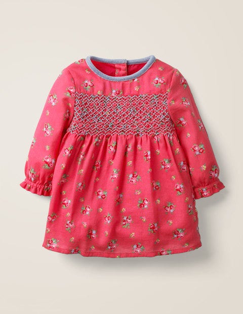 Nostalgic Smocked Dress - Vintage Posey Pink Nostalgic Smocked Dress - Vintage Posey Pink