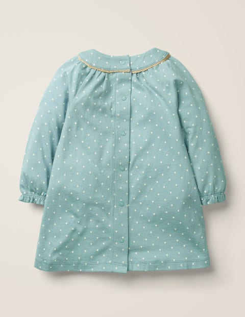Jerseykleid Mit Großer Applikation - Wolkenblau, Häschen Jerseykleid Mit Großer Applikation - Wolkenblau, Häschen