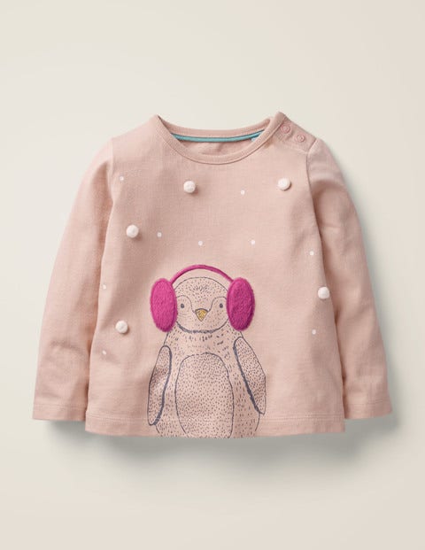 Winter Animal T-Shirt - Provence Dusty Pink Penguin Winter Animal T-Shirt - Provence Dusty Pink Penguin