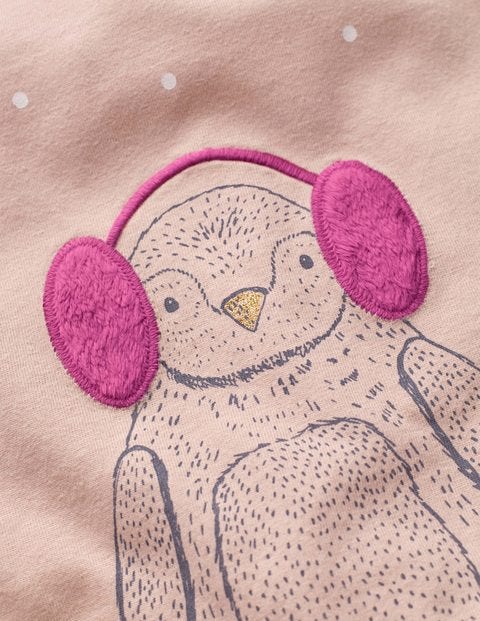 Winter Animal T-Shirt - Provence Dusty Pink Penguin Winter Animal T-Shirt - Provence Dusty Pink Penguin