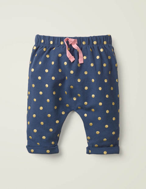 Cosy Sparkle Jersey Trousers - Starboard Blue Glitter Spot Cosy Sparkle Jersey Trousers - Starboard Blue Glitter Spot