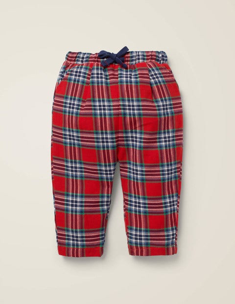 Gebürstete Karohose - Rockabilly-Rot/Dunkelblau Gebürstete Karohose - Rockabilly-Rot/Dunkelblau
