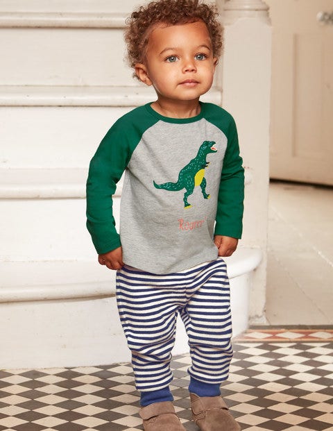 Printed Dinosaur T-Shirt - Grey Marl T-Rex Printed Dinosaur T-Shirt - Grey Marl T-Rex