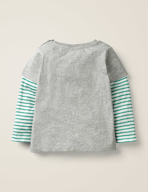 Festive Appliqué T-Shirt - Grey Marl Penguin Tree Festive Appliqué T-Shirt - Grey Marl Penguin Tree