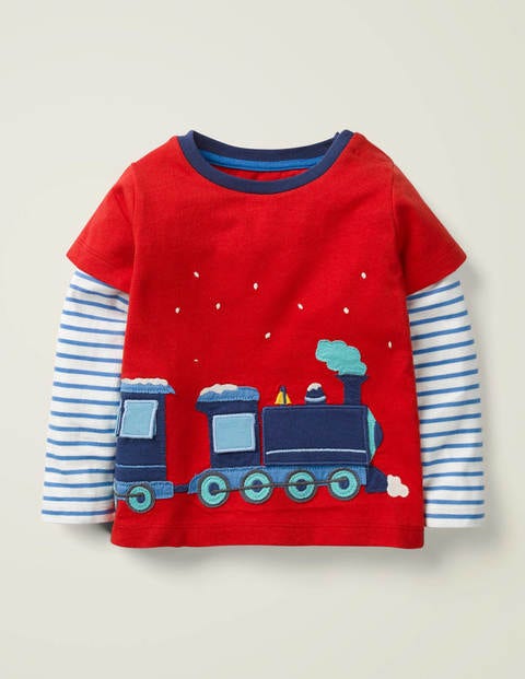 Festive Appliqué T-Shirt - Rockabilly Red Polar Express Festive Appliqué T-Shirt - Rockabilly Red Polar Express