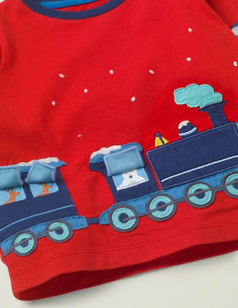 Festive Appliqué T-Shirt - Rockabilly Red Polar Express Festive Appliqué T-Shirt - Rockabilly Red Polar Express
