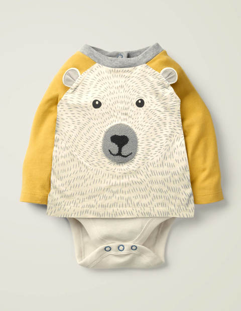 Textured Novelty T-Shirt - Ivory Polar Bear Textured Novelty T-Shirt - Ivory Polar Bear