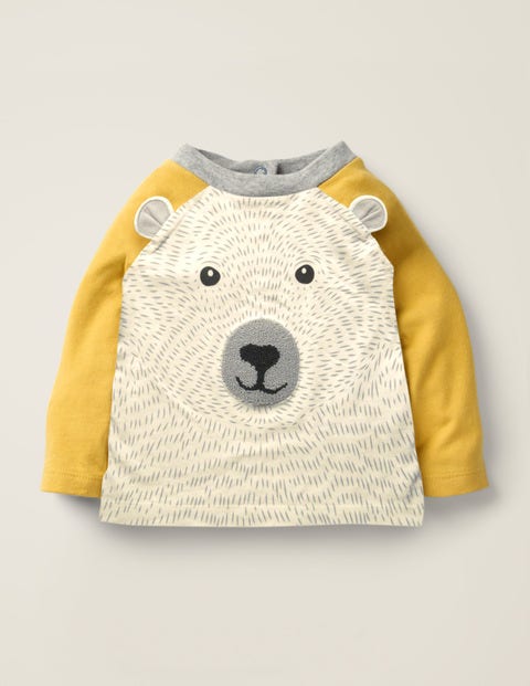 Textured Novelty T-Shirt - Ivory Polar Bear Textured Novelty T-Shirt - Ivory Polar Bear