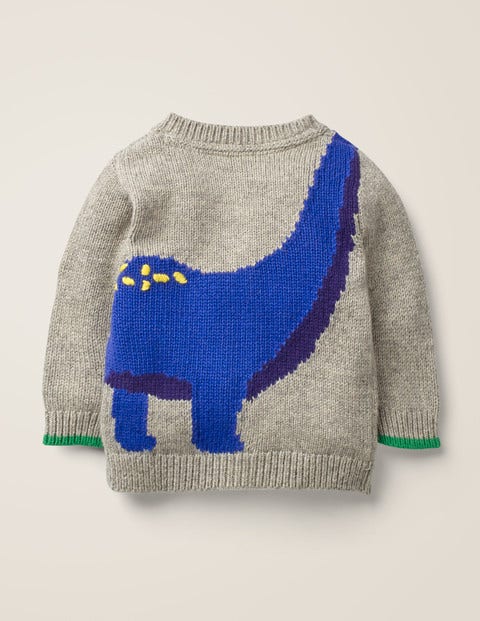Gilet Cosy Avec Logo - Dinosaure gris chiné Gilet Cosy Avec Logo - Dinosaure gris chiné
