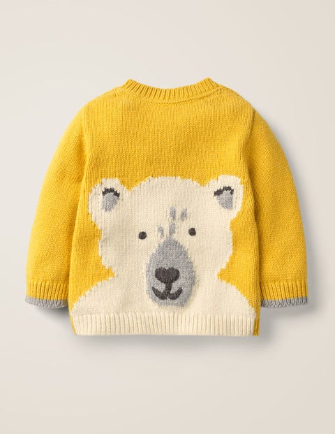 Cosy Logo Cardigan - Mellow Yellow Polar Bear Cosy Logo Cardigan - Mellow Yellow Polar Bear